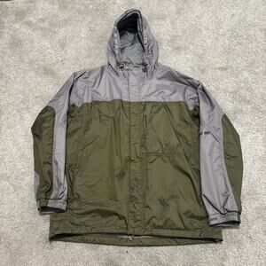 Helly Hansen Helly Tech Trails Rain Jacket Hooded Gray And Green Men’s Large